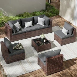 Bags Pack Patio Furniture Set, Outdoor Patio Furniture Wicker Furniture Couch Set